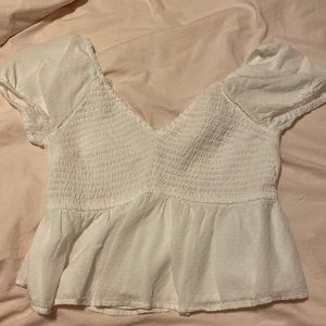 White crop top